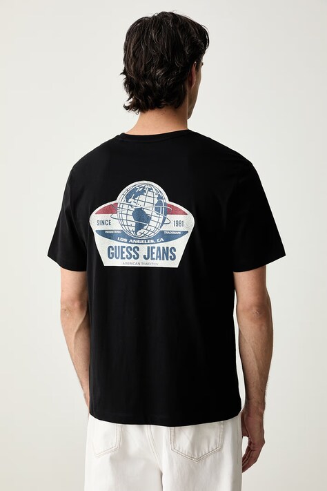 Guess Jeans tričko pánské bavlněné černé M6YI07 K3650