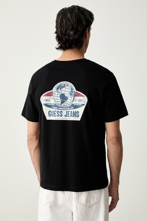 Guess Jeans tričko pánské bavlněné černé M6YI07 K3650