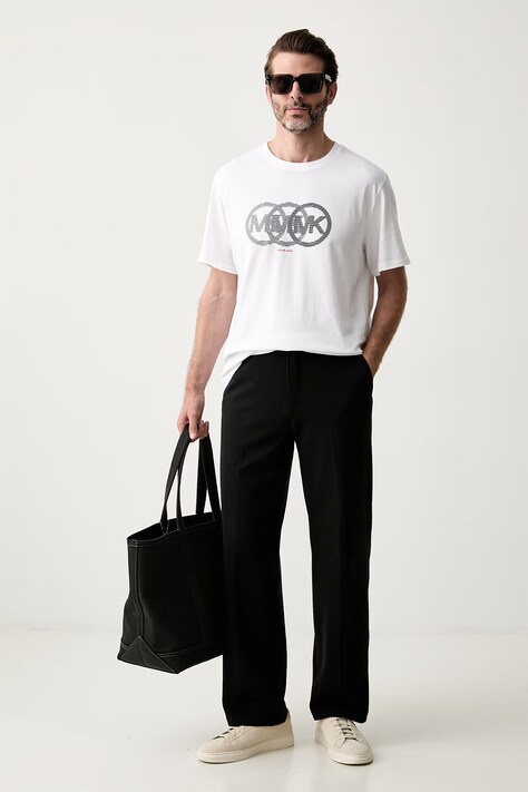 Michael Kors T-shirt męski bawełniany biały CT6531IFV4