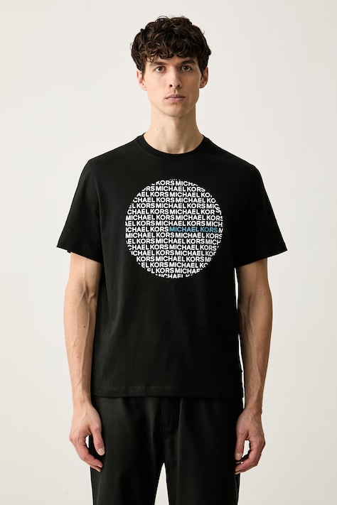 Michael Kors T-shirt męski bawełniany czarny CT6531HFV4