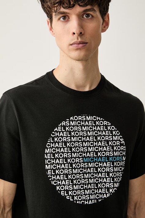 Michael Kors футболка чоловіча бавовняна — AW26-TSMZRW, чорний — фото 4