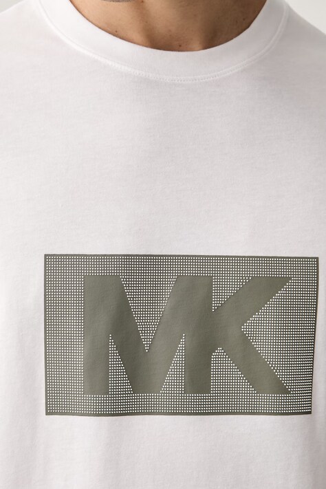Michael Kors T-shirt męski bawełniany biały CT6531DFV4