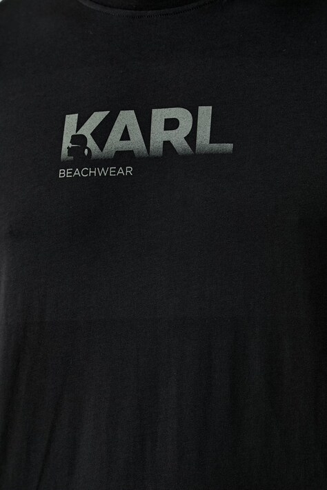 Karl Lagerfeld футболка чоловіча бавовняна — AW26-TSMZSU, чорний — фото 5