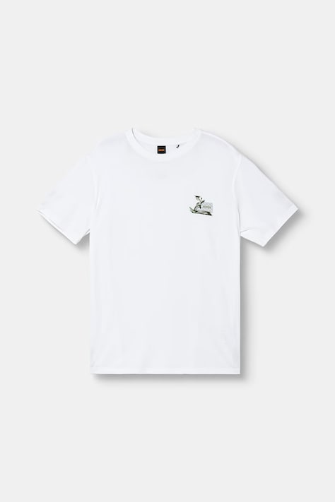 BOSS Orange T-shirt męski bawełniany Te_Blueprint biały 50566628