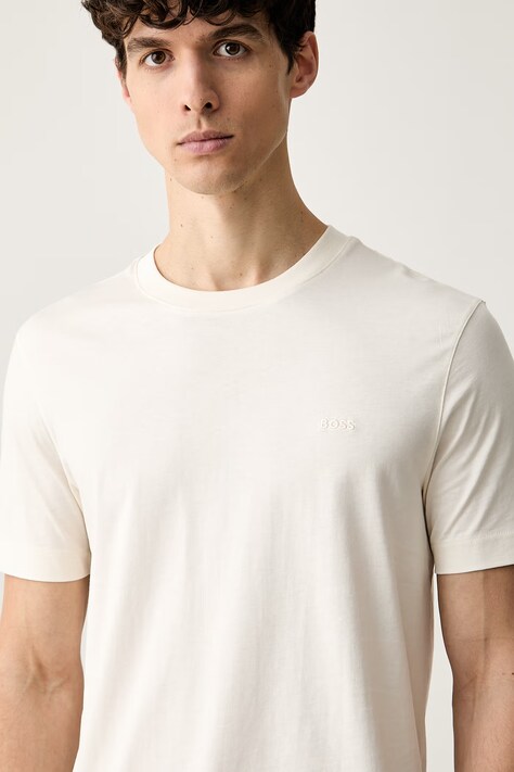 BOSS T-shirt męski bawełniany Thompson biały 50565995