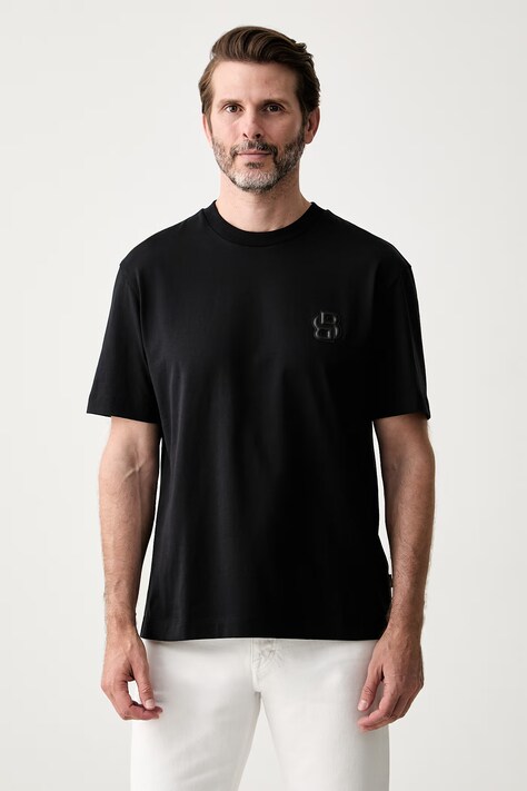 BOSS T-shirt męski bawełniany C-Tames czarny 50565044