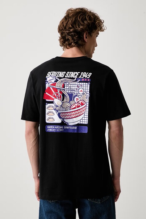 adidas T-shirt męski bawełniany Ramen czarny KS5081
