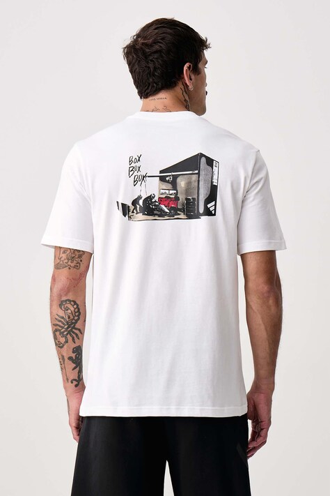 adidas T-shirt ανδρικό βαμβακερό Motorsport λευκό KC7114