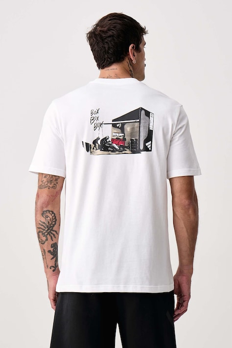 adidas Футболка чоловіча бавовняна Motorsport біла KC7114