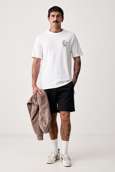 adidas T-shirt ανδρικό βαμβακερό Motorsport λευκό KC7114