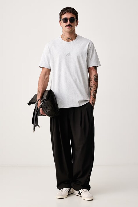 adidas T-shirt ανδρικό βαμβακερό γκρί KX1280