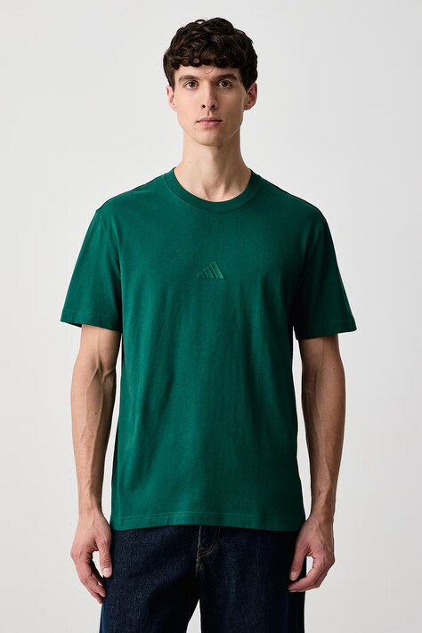 adidas T-shirt męski bawełniany zielony KX1284