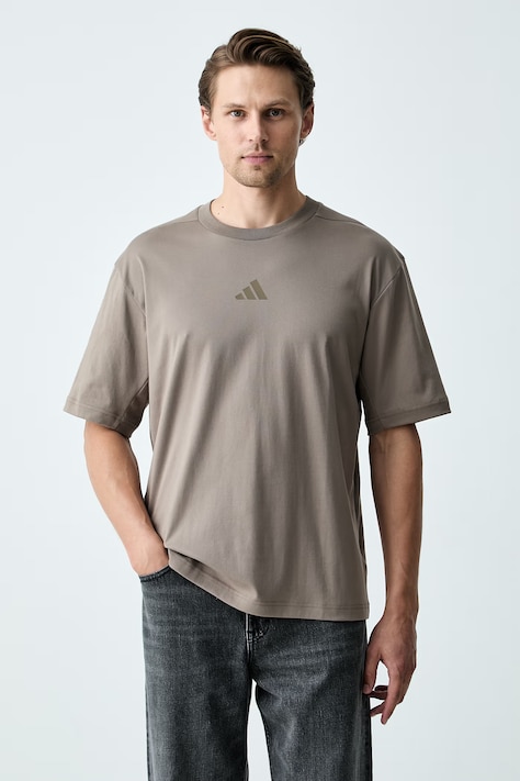 adidas T-shirt męski bawełniany Z.N.E. brązowy KF3819
