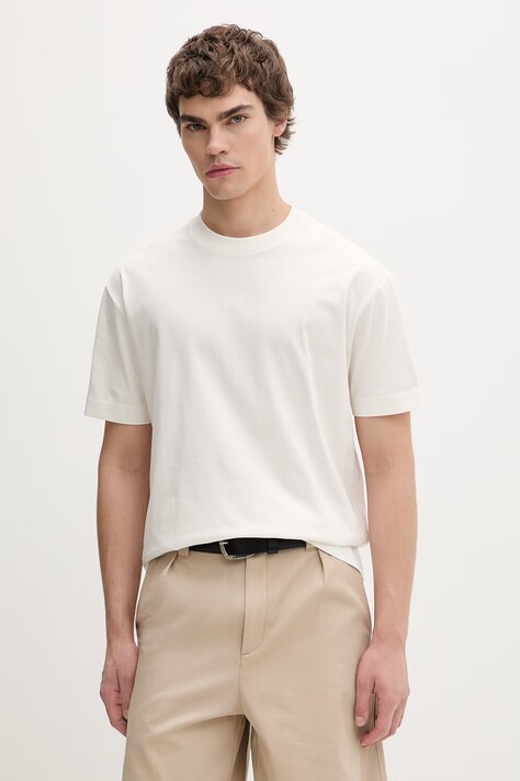 Marc O'Polo T-shirt męski bawełniany beżowy 5000014265