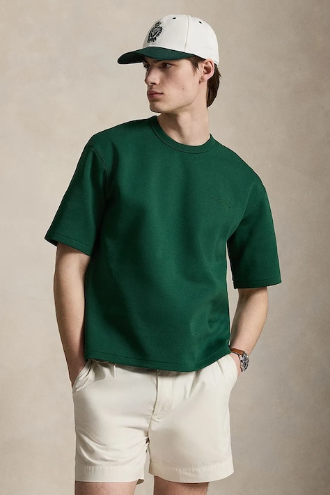 Polo Ralph Lauren tričko pánské s bavlnou zelené 710B19071