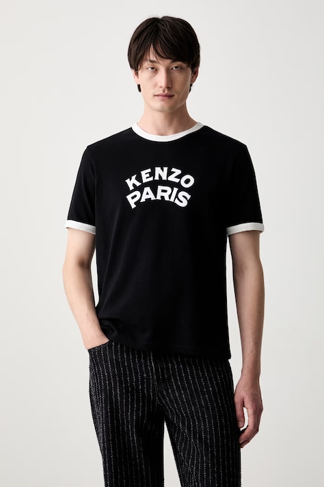 Kenzo футболка чоловіча бавовняна чорна FG65TS1644SK