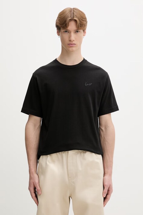 Kenzo T-shirt męski bawełniany czarny FG65TS2854SG