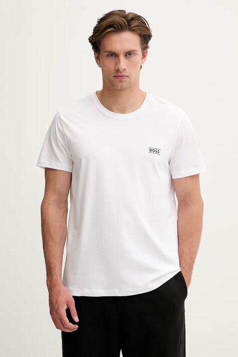 BOSS T-shirt męski bawełniany TShirtRN biały 50565324