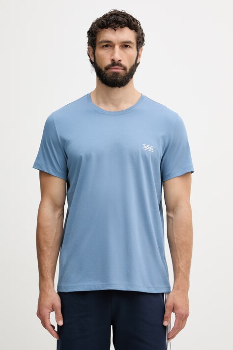 BOSS T-shirt męski bawełniany TShirtRN niebieski 50565324