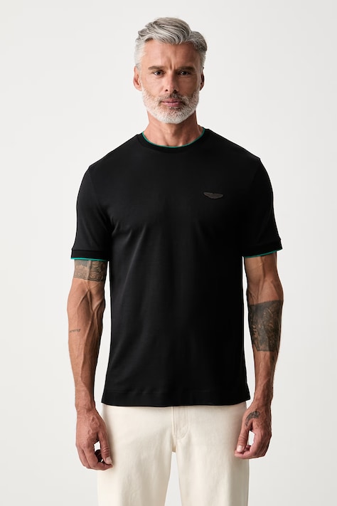 BOSS T-shirt męski bawełniany BOSS x Aston Martin czarny 50575011