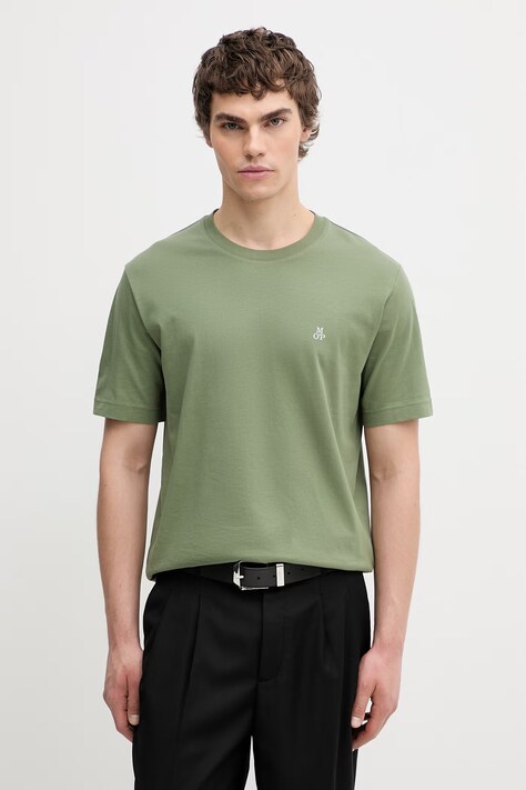 Marc O'Polo T-shirt damski bawełniany zielony 5000014268
