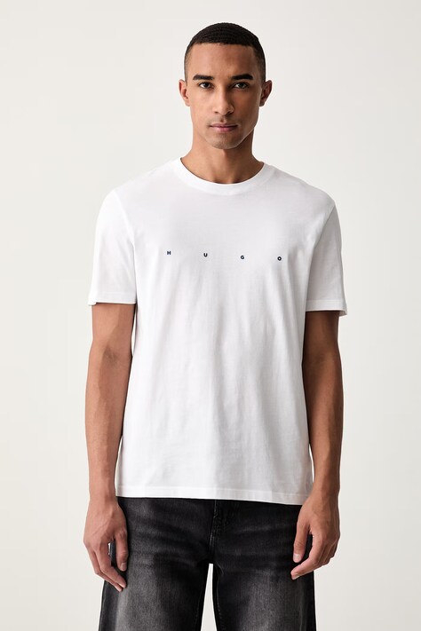 HUGO T-shirt męski bawełniany Dorosi biały 50566086