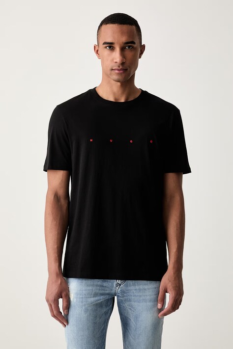 HUGO T-shirt męski bawełniany Dorosi czarny 50566086
