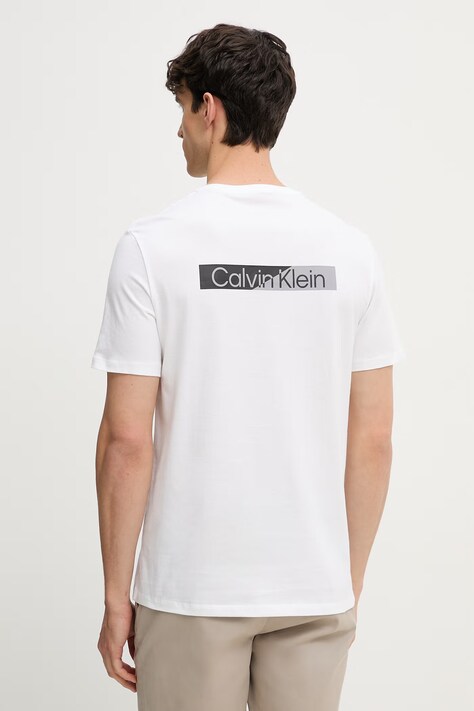 Calvin Klein T-shirt męski bawełniany biały LV04LG810G