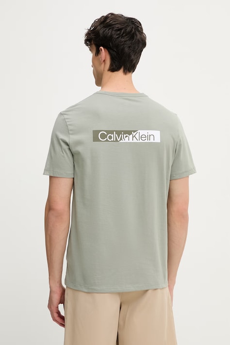 Calvin Klein tričko pánske bavlnené zelené LV04LG810G