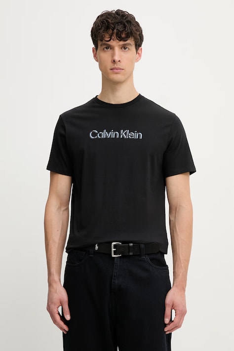 Calvin Klein tričko pánske bavlnené čierne LV04LG809G