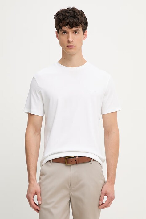 Calvin Klein T-shirt męski bawełniany beżowy LV04LG222G