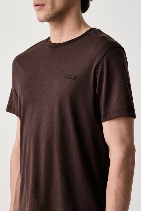 Calvin Klein T-shirt męski bawełniany brązowy LV04LG222G
