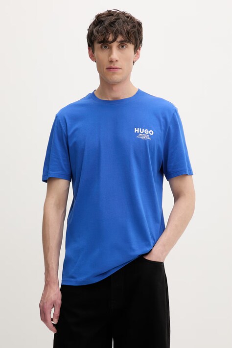 HUGO Blue majica za muškarce od pamuka Nesptee plava 50572740