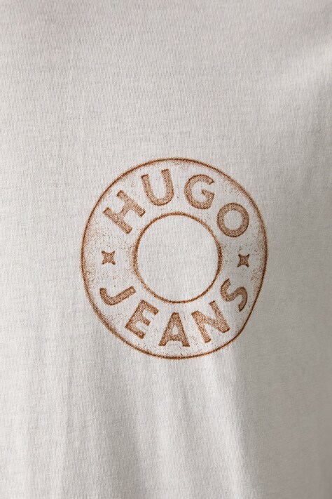 HUGO Blue футболка чоловіча бавовняна Nemodo — AW26-TSMZWO, бежевий — фото 5
