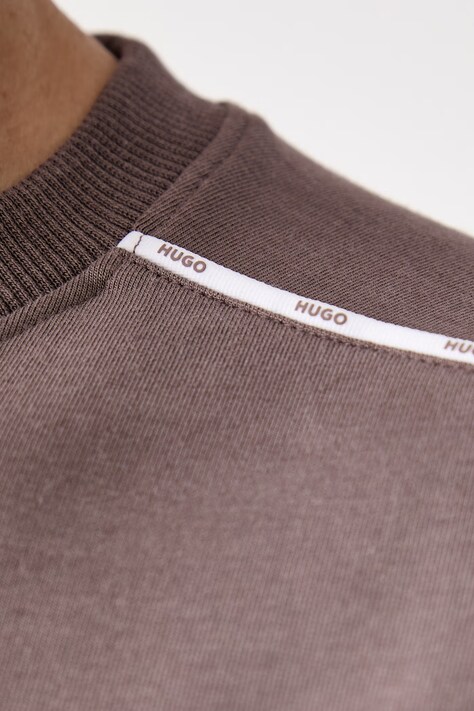 HUGO T-shirt oversize męski z bawełną NOAH T-SHIRT pomarańczowy 50566159