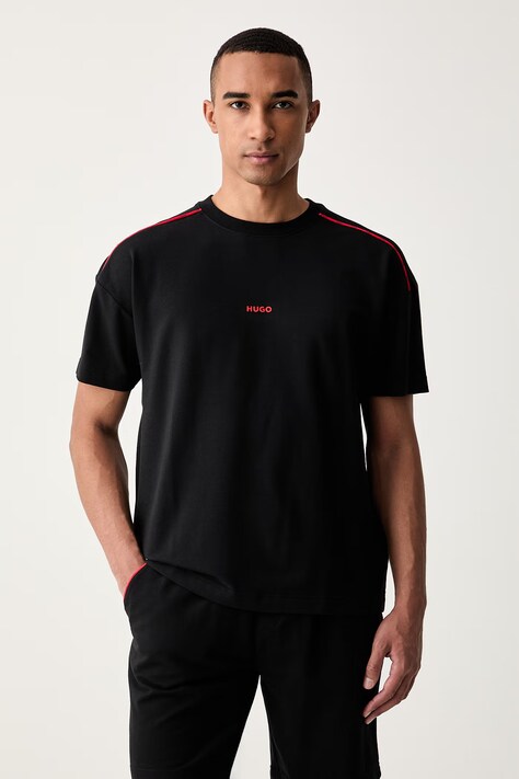HUGO oversize tričko pánské s bavlnou NOAH T-SHIRT černé 50566159