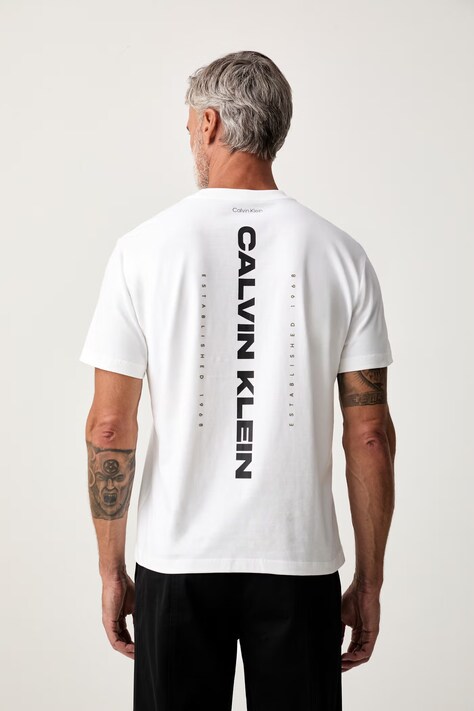 Calvin Klein Jeans T-shirt męski bawełniany beżowy LV04RG834G