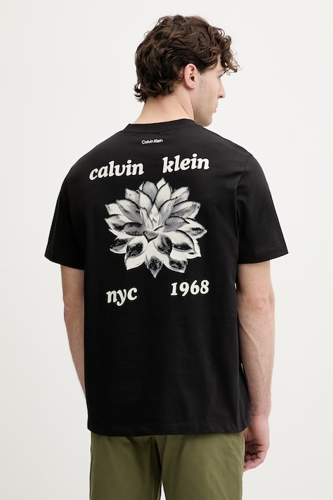 Calvin Klein Jeans T-shirt męski bawełniany czarny LV04RG817G