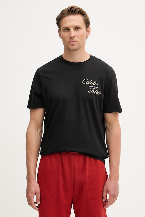 Calvin Klein Jeans T-shirt męski bawełniany czarny LV04RG804G