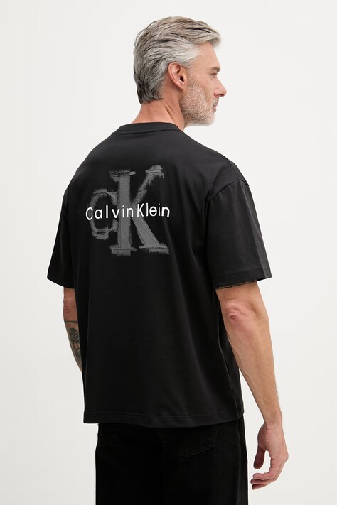 Calvin Klein Jeans tričko pánské bavlněné černé LV04RAB806