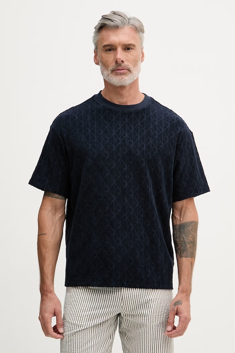 Calvin Klein Jeans tričko pánske bavlnené tmavomodré LV04RG212G
