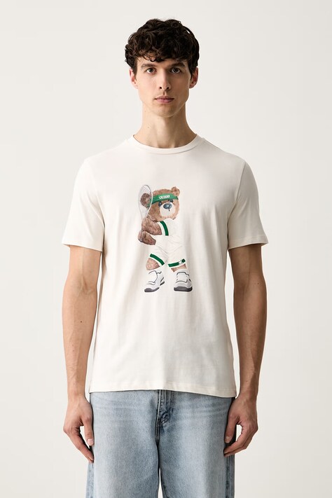 Guess t-shirt da uomo in cotone BERRY beige Z6YI28 K5092