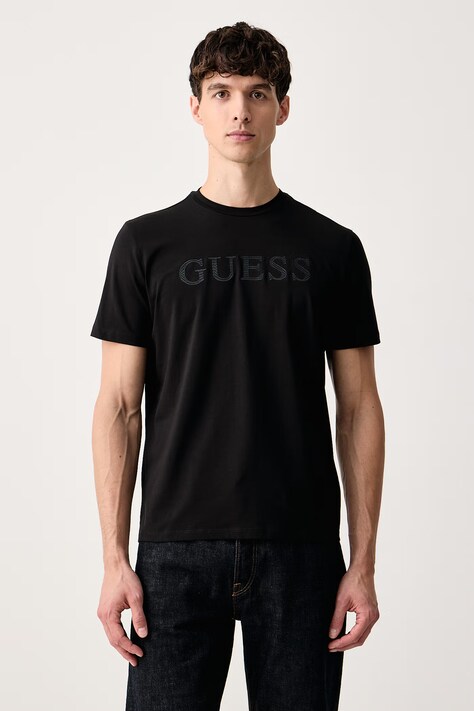 Guess T-shirt męski bawełniany z elastanem PRAT czarny Z6YI17 K4968