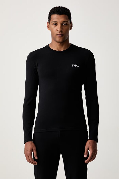 Emporio Armani Underwear longsleeve lounge męski czarny EM000383.AF25018