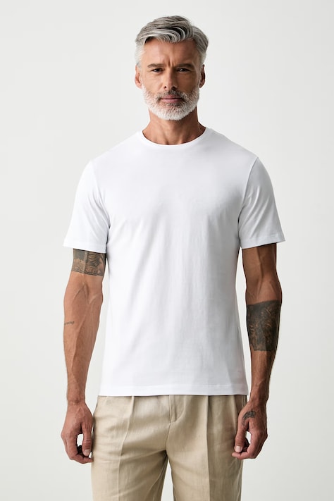 Hackett London T-shirt męski bawełniany biały HM5000071