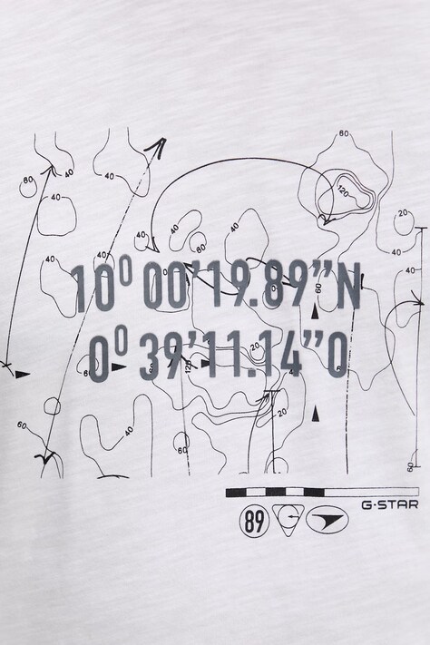 G-Star футболка чоловіча бавовняна Coord gr relaxed — AW26-TSMZZ7, білий — фото 5