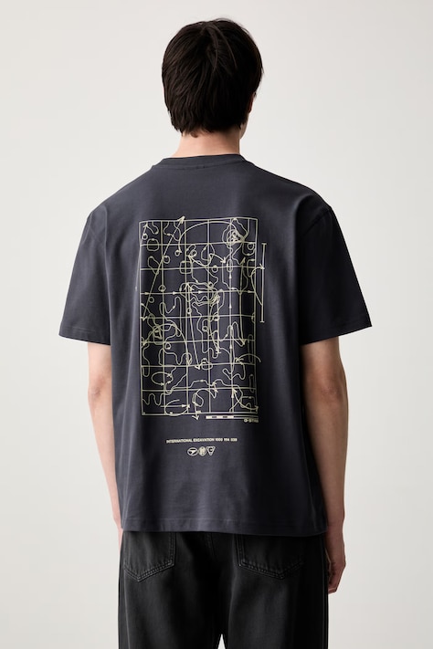 G-Star t-shirt ανδρικό βαμβακερό Back gr relaxed γκρί D28884-E385