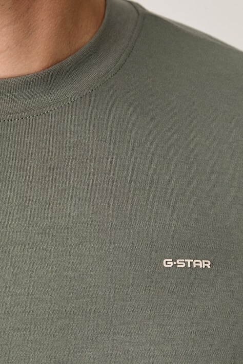 G-Star футболка чоловіча бавовняна True regular — AW26-TSMZZC, зелений — фото 5