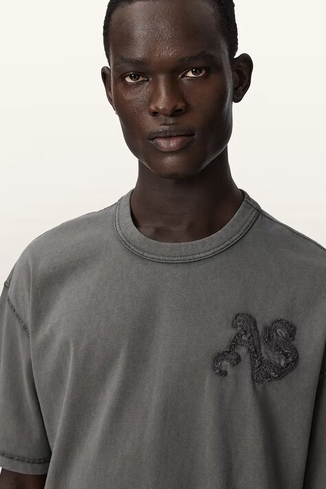 AllSaints футболка чоловіча бавовняна INSIGNIA — AW26-TSMZZL, сірий — фото 4