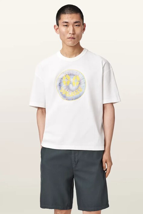 AllSaints T-shirt męski bawełniany SPUN biały M050PE